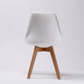 Load image into Gallery viewer, La Bella 2 Set White Retro Dining Cafe Chair Padded Seat

