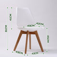 Load image into Gallery viewer, Holly 2 Set White Retro Dining  Chair Padded Seat
