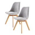 Load image into Gallery viewer, Holly 2 Set Grey Retro Dining  Chair Padded Seat
