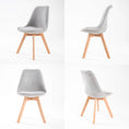 Load image into Gallery viewer, La Bella 2 Set Grey Retro Dining Cafe Chair Padded Seat

