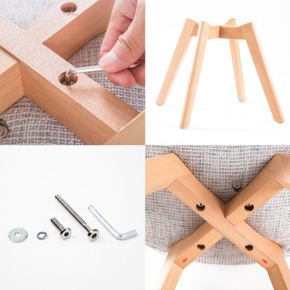 Holly 2 Set Grey Retro Dining  Chair Padded Seat