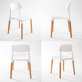 Load image into Gallery viewer, La Bella 2 Set White Retro Belloch Stackable Dining Cafe Chair
