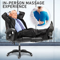 Load image into Gallery viewer, La Bella Black Massage Footrest Ergonomic Executive Office Chair
