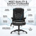 Load image into Gallery viewer, La Bella Black Massage 8 Point Vibration Heated Ergonomic Executive Office Chair
