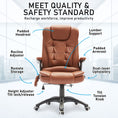 Load image into Gallery viewer, La Bella Espresso Massage 8 Point Vibration Heated Ergonomic Executive Office Chair
