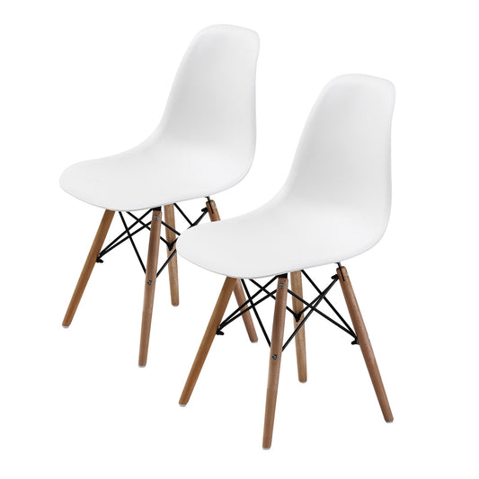 Holly 2 Set White Retro Dining  Chair DSW PP