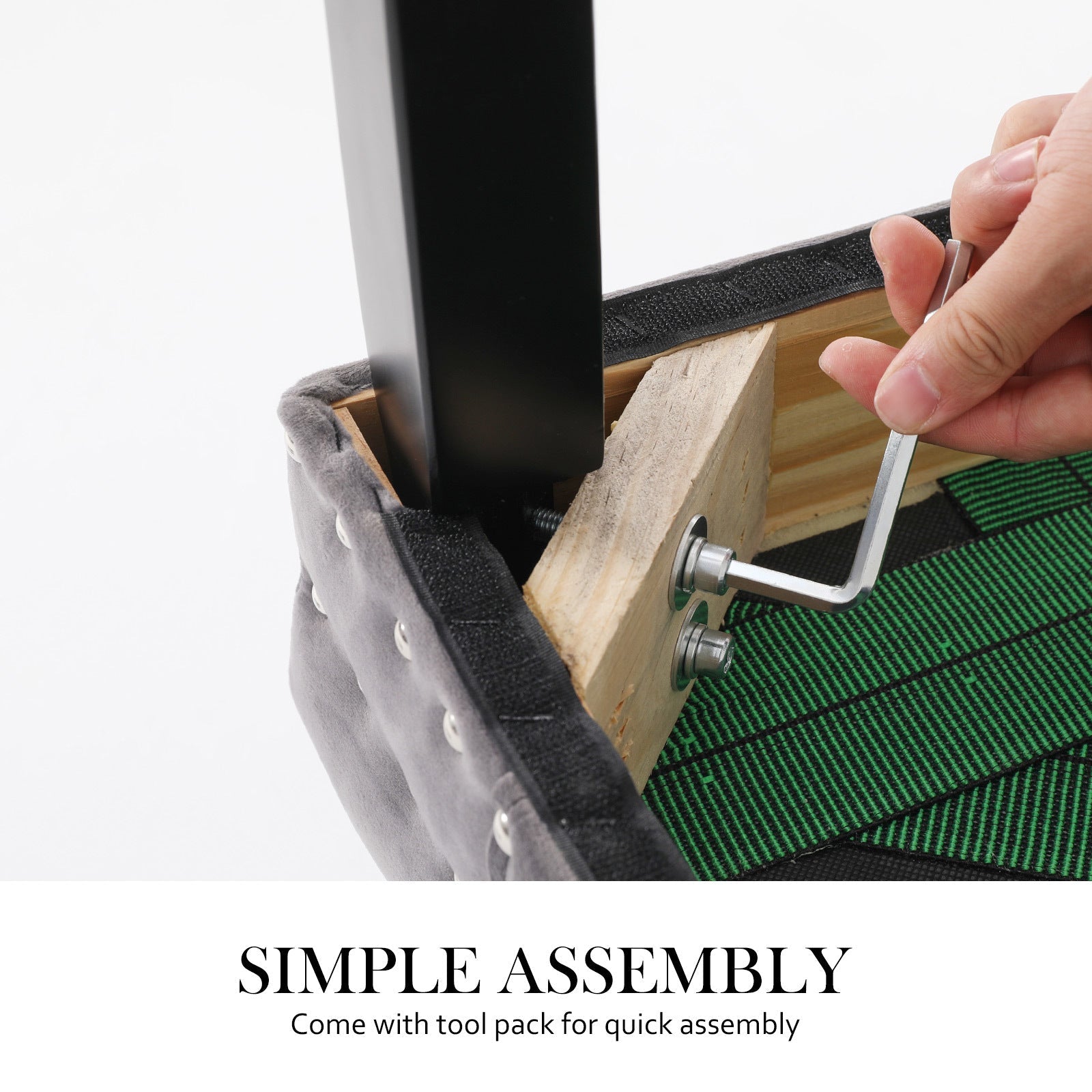 Holly Grey French Provincial Dining Chair Ring Studded Lisse Velvet Rubberwood