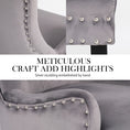 Load image into Gallery viewer, Holly 2 Set Grey French Provincial Dining Chair Ring Studded Lisse Velvet Rubberwood
