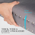 Load image into Gallery viewer, Holly 2 Set Grey French Provincial Dining Chair Ring Studded Lisse Velvet Rubberwood
