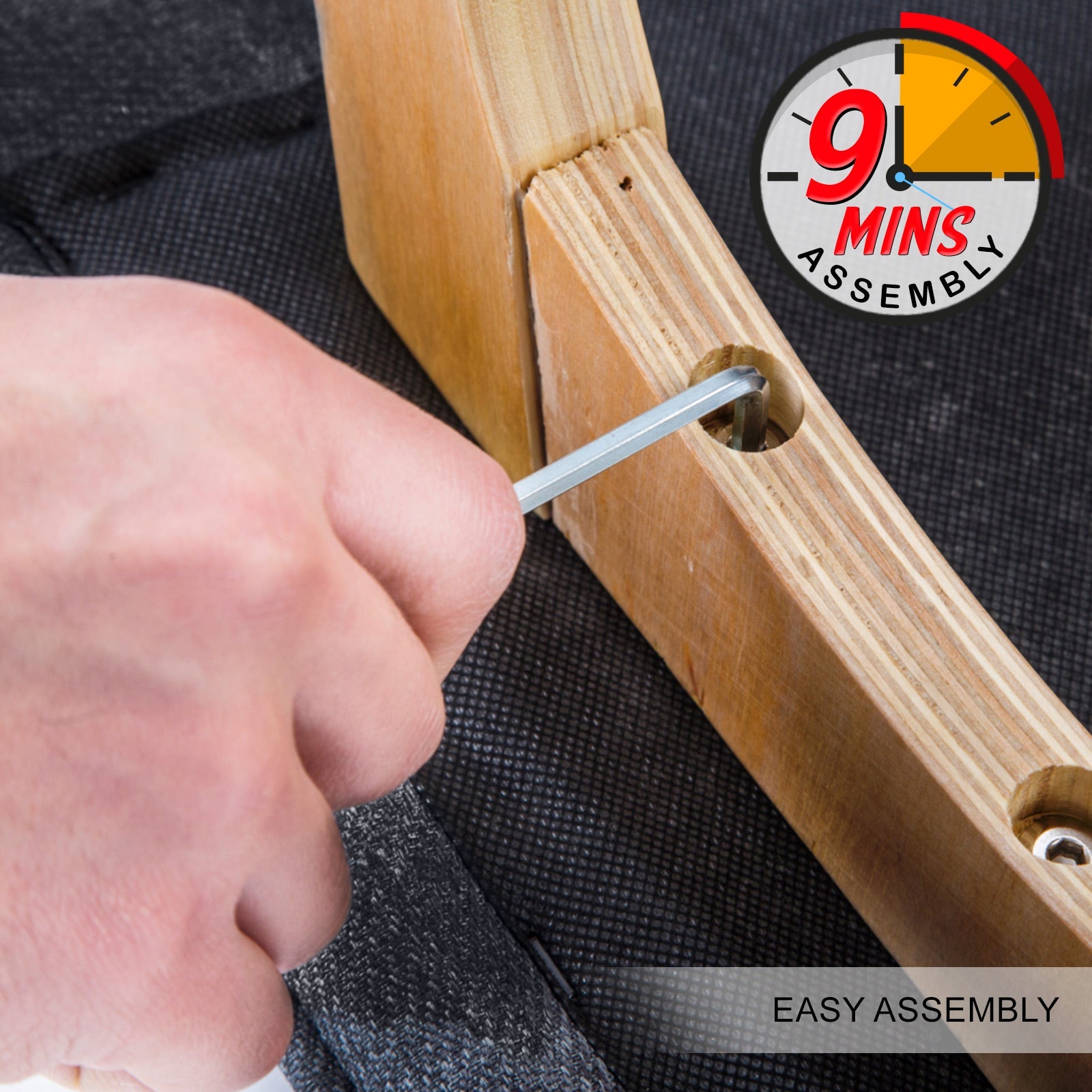 Holly 2 Set 65cm Black Wooden Bar Stool Sophia Fabric