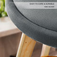 Load image into Gallery viewer, La Bella 4 Set 72cm Grey Wooden Bar Stool Leila Fabric
