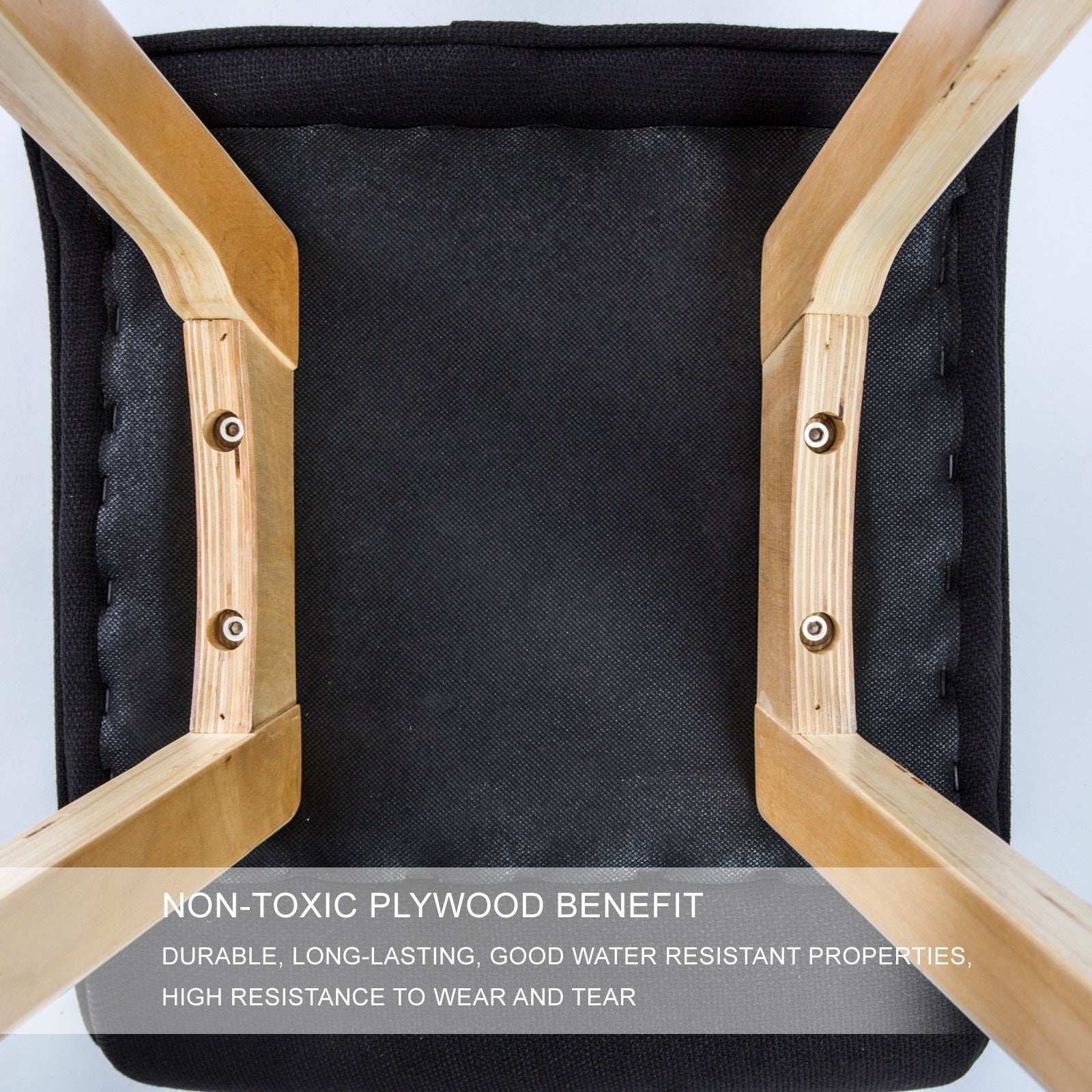 Holly 2 Set 74cm Grey Wooden Bar Stool Sophia Fabric