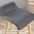 Load image into Gallery viewer, Holly 2 Set 74cm Grey Wooden Bar Stool Sophia Fabric
