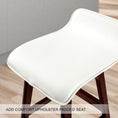 Load image into Gallery viewer, Holly 2 Set 65cm White Brown Wooden Bar Stool Sophia Leather
