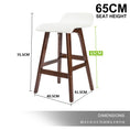 Load image into Gallery viewer, Holly 2 Set 65cm White Brown Wooden Bar Stool Sophia Leather

