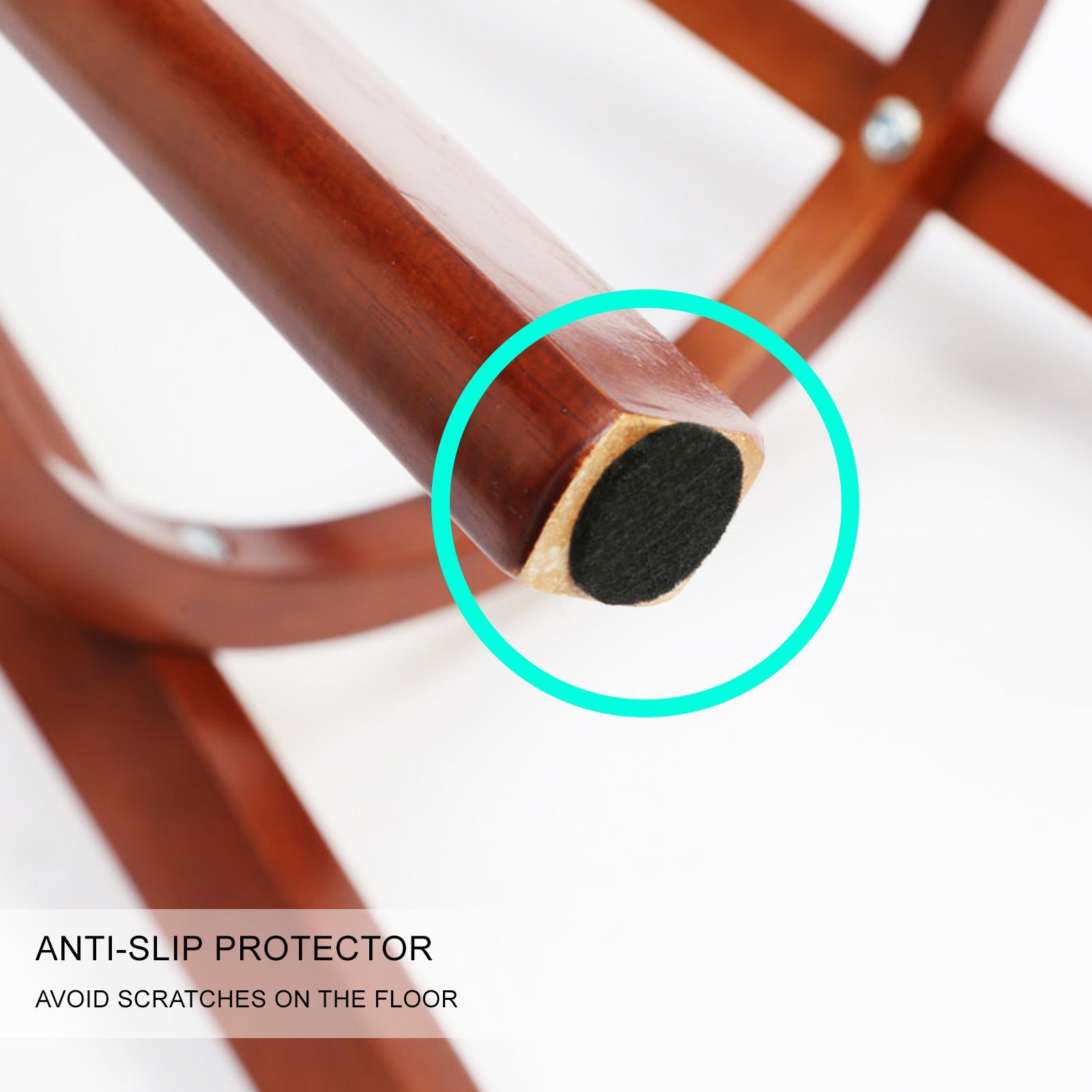 Holly 2 Set 72cm White Brown Wooden Bar Stool Kayde Leather