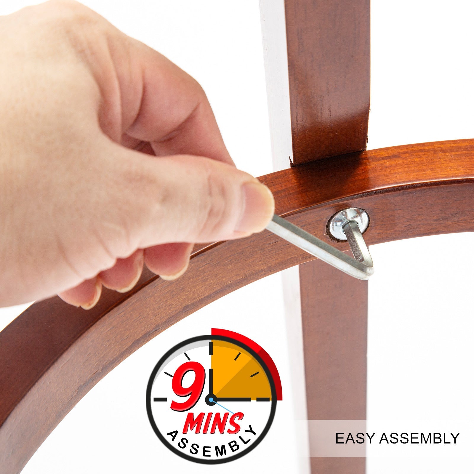 Holly 2 Set 72cm White Brown Wooden Bar Stool Kayde Leather