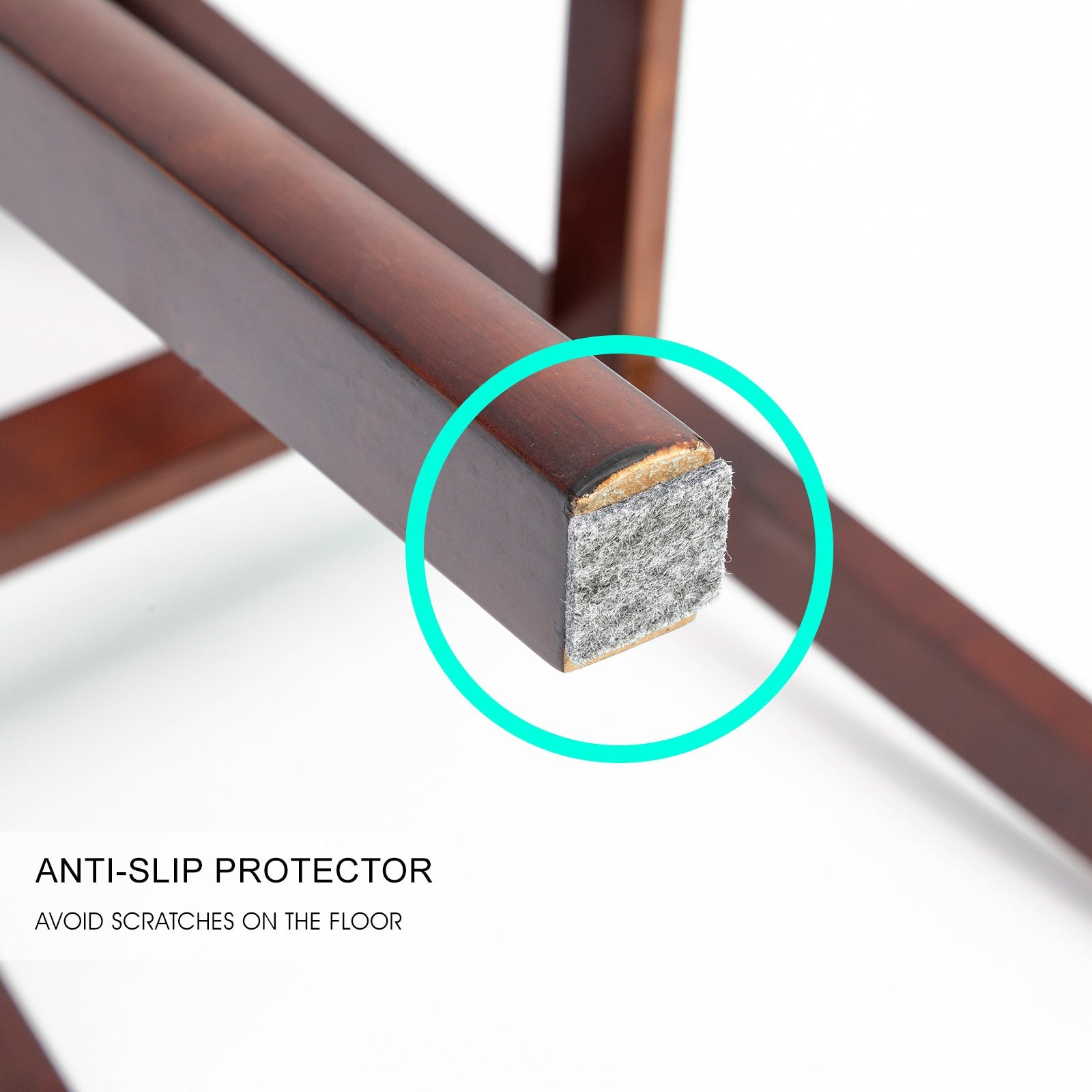 Holly 2 Set 73cm Black Brown Wooden Bar Stool DARA Leather