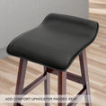 Load image into Gallery viewer, Holly 2 Set 73cm Black Brown Wooden Bar Stool DARA Leather
