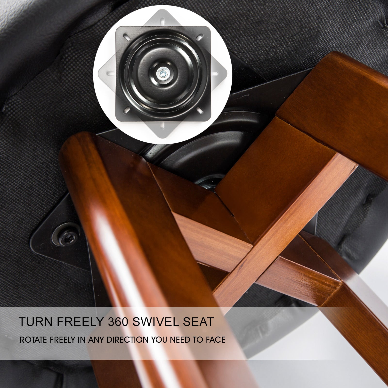 Holly 2 Set 72cm Coffee Brown Wooden Bar Stool Leila Leather