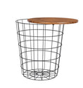 Load image into Gallery viewer, Bianca Vintage Round Coffee Tables Set of 2 Side Tables Robust Steel Frame for Living Room Bedroom Rustic Brown and Black
