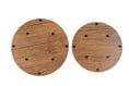 Load image into Gallery viewer, Bianca Vintage Round Coffee Tables Set of 2 Side Tables Robust Steel Frame for Living Room Bedroom Rustic Brown and Black
