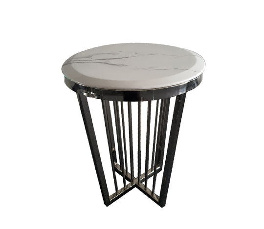 Wanda Coffee Table - Marble - 45cm Black