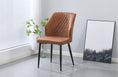 Load image into Gallery viewer, Set of 4 - Cross Pattern Dining Chair - Brown Black Legs
