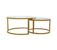 Load image into Gallery viewer, Nesting Style Coffee Table - White on Champagne Gold - 80cm/60cm
