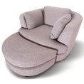 Load image into Gallery viewer, Sunshine Single Sofa Love Chair Fabric Swivel Armchair Ottoman Set - Steel
