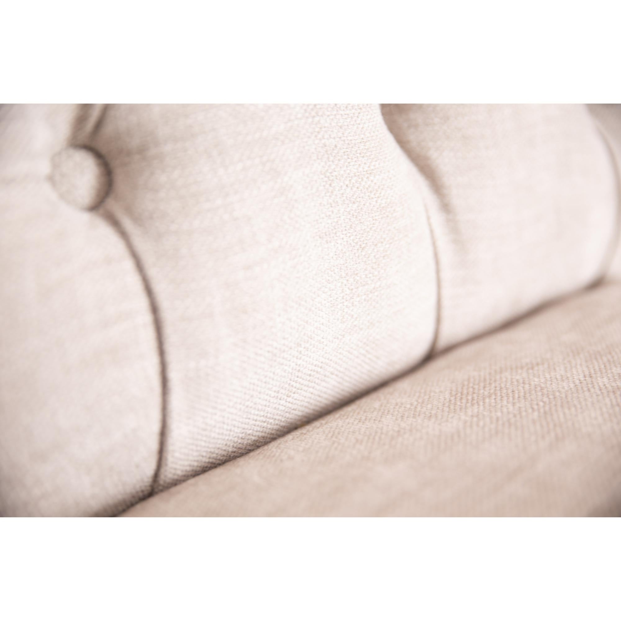 Eden 7pc Dining Set 180cm Live Edge Table 6 Beige Fabric Chair Mango Wood