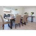 Load image into Gallery viewer, Eden 9pc Dining Set 220cm Live Edge Table 8 Beige Fabric Chair Mango Wood
