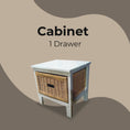 Load image into Gallery viewer, Tara Bedside 1 Chest of Drawers Cane Bedroom Kitchen Bathroom Storage Cabinet
