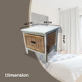 Load image into Gallery viewer, Hyssop Bedside 1 Chest of Drawers Cane Bedroom Kitchen Bathroom Storage Cabinet
