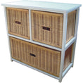 Load image into Gallery viewer, Hyssop 3 Chest of Drawers Cane Bedroom Kitchen Bathroom Storage Tallboy Shelf
