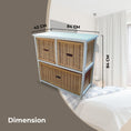 Load image into Gallery viewer, Hyssop 3 Chest of Drawers Cane Bedroom Kitchen Bathroom Storage Tallboy Shelf
