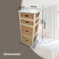 Load image into Gallery viewer, Hyssop Tallboy 4 Chest of Drawers Cane Bedroom Kitchen Bathroom Storage Shelf

