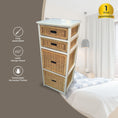 Load image into Gallery viewer, Hyssop Tallboy 4 Chest of Drawers Cane Bedroom Kitchen Bathroom Storage Shelf
