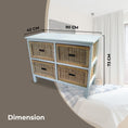 Load image into Gallery viewer, Hyssop Tallboy Wide 4 Chest of Drawers Cane Bedroom Kitchen Bathroom Storage
