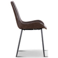Load image into Gallery viewer, Karine  Set of 2 PU Leather Upholstered Dining Chair Metal Leg - Brown
