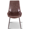 Load image into Gallery viewer, Karine  Set of 2 PU Leather Upholstered Dining Chair Metal Leg - Brown
