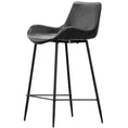 Load image into Gallery viewer, Karine  Set of 2 PU Leather Upholstered Bar Chair Metal Leg Stool Vintage Grey
