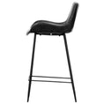 Load image into Gallery viewer, Brando  Set of 2 PU Leather Upholstered Bar Chair Metal Leg Stool Vintage Grey
