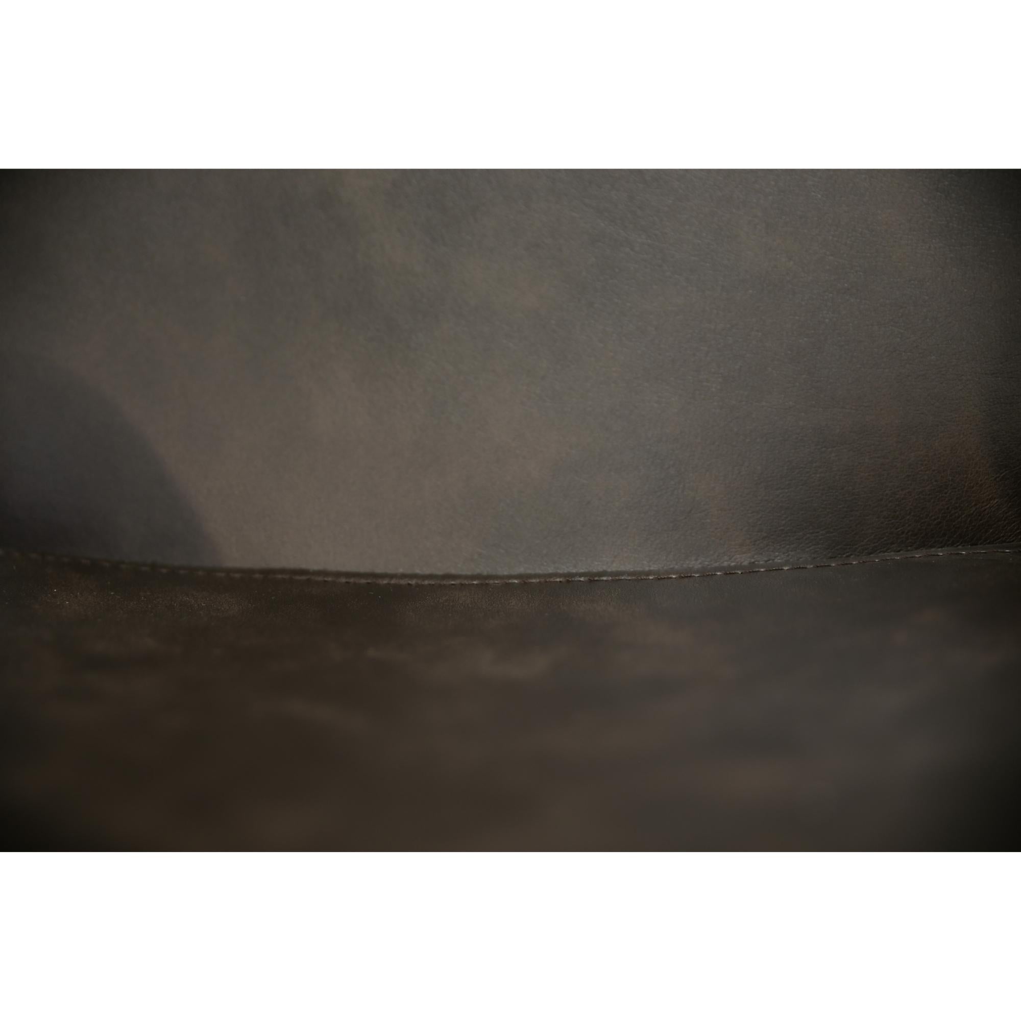 Karine  Set of 2 PU Leather Upholstered Bar Chair Metal Leg Stool - Brown