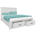 Load image into Gallery viewer, Foxglove Bed Frame Queen Size Timber Mattress Base With Storage Drawers - White
