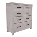Load image into Gallery viewer, Foxglove Tallboy 5 Chest of Drawers Solid Ash Wood Bed Storage Cabinet - White
