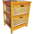Load image into Gallery viewer, Hyssop 2 Chest of Drawers Cane Bedroom Kitchen Bathroom Storage Tallboy Shelf

