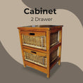 Load image into Gallery viewer, Hyssop 2 Chest of Drawers Cane Bedroom Kitchen Bathroom Storage Tallboy Shelf
