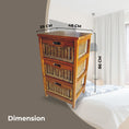 Load image into Gallery viewer, Hyssop 3 Chest of Drawers Cane Bedroom Kitchen Bathroom Storage Tallboy Shelf
