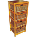 Load image into Gallery viewer, Hyssop Tallboy 4 Chest of Drawers Cane Bedroom Kitchen Bathroom Storage Shelf
